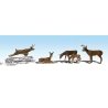Scenic Accents(R) Animals -- White-Tail Deer pkg(6), HO, Woodland Scenics 1884