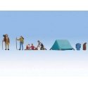 Hikers and Campers -- 4 Campers, Tent & Accessories, HO, Walthers SceneMaster 6081