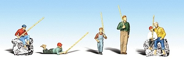 Scenic Accents(R) -- Gone Fishing pkg(6), HO, Woodland Scenics 1878