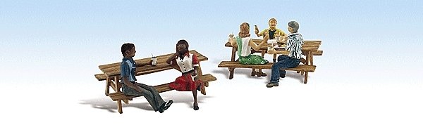 Scenic Accents(R) -- Outdoor Diners pkg(5), HO, Woodland Scenics 1939