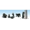 Scenic Accents(R) -- Black Bears pkg(6), HO, Woodland Scenics 1885