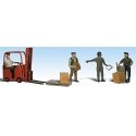 Scenic Accents(R) -- Workers with Forklift pkg(4), HO, Woodland Scenics 1911