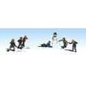 Scenic Accents(R) -- Snowball Fight Participants pkg(6), HO, Woodland Scenics 1894