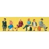 Passengers -- Seated pkg(6), HO, Preiser Kg 10506