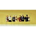 Passengers -- Seated Couples pkg(8), HO, Preiser Kg 10387