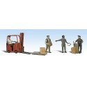 Scenic Accents(R) Figures -- Workers with Forklift, N, Woodland Scenics 2192