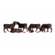 Black Angus Cows - Scenic Accents(R) -- pkg(7), N, Woodland Scenics 2217