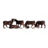Black Angus Cows - Scenic Accents(R) -- pkg(7), N, Woodland Scenics 2217