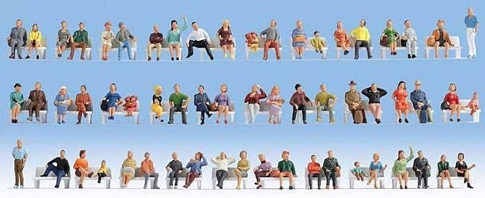 Sitting People Mega Set -- pkg(60), N, Noch Gmbh & Co 38402