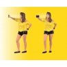 Woman Taking Selfie Picture w/LED Flash, HO, Viessmann Modellspielwaren 1551