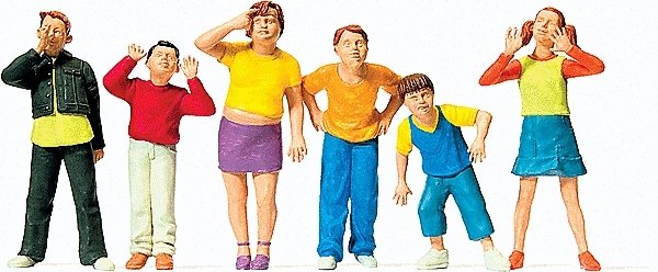 Pedestrians -- Children, pkg(6), O, Preiser Kg 65356