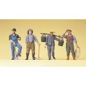Working People pkg(4) -- US Railway Workers Steam Era, O, Preiser Kg 65343