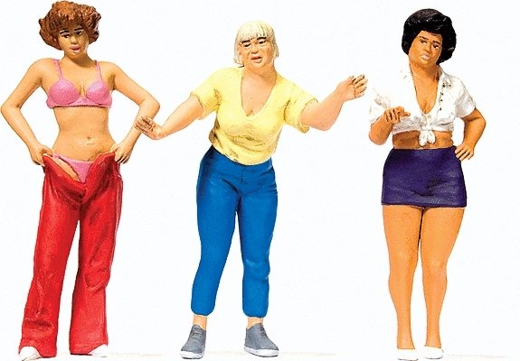 Sports & Recreation -- Women at Campsite pkg(3), G, Preiser Kg 44902