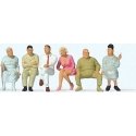 Seated Passengers -- Set 1 pkg(6), O, Preiser Kg 65500