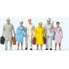 Standing Passengers -- Set 1 pkg(6), O, Preiser Kg 65502