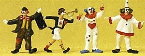Circus Figures -- Clowns w/Pony, HO, Preiser Kg 20258