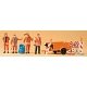 People Working -- Street Repair Crew w/Accessories, HO, Preiser Kg 10347