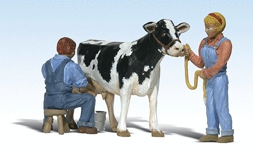 Scenic Accents(R) Figures -- Milkin′ Ol Bessie, G, Woodland Scenics 2553