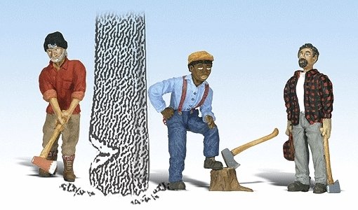 Scenic Accents(R) Figures -- Chip, Woody, & Chopper, G, Woodland Scenics 2552