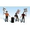 Scenic Accents(R) Figures -- Striking Picketers pkg(3), G, Woodland Scenics 2557