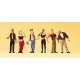Pedestrians -- Punk Rockers pkg(6), HO, Preiser Kg 10473