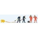Firemen Rescue -- 4 Figures w/Shears & Spreaders, HO, Preiser Kg 10625