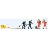 Firemen Rescue -- 4 Figures w/Shears & Spreaders, HO, Preiser Kg 10625