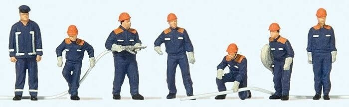 Youth Fire Brigade pkg(7), HO, Preiser Kg 10719