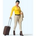 Contemporary Woman Traveler with Suitcase, G, Preiser Kg 45525