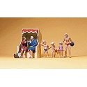 Recreation & Sports -- Sun Bathers & Beach Hut, HO, Preiser Kg 10438