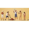 People Working -- Hobby Gardeners, HO, Preiser Kg 10464
