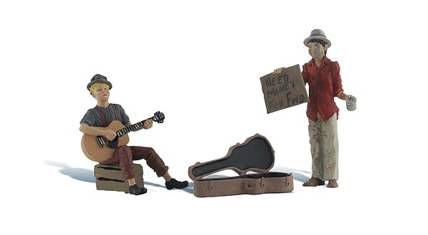 Scenic Accents(R) Figures -- Begging for Bucks pkg(2), G, Woodland Scenics 2563