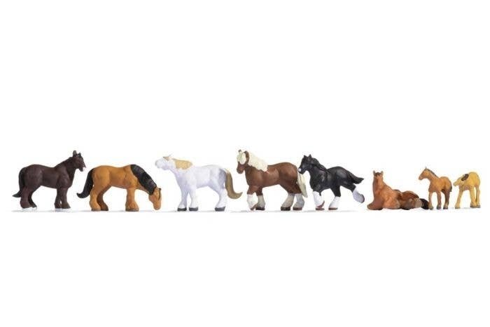 Draft Horses -- pkg(8), HO, Noch Gmbh & Co 15762