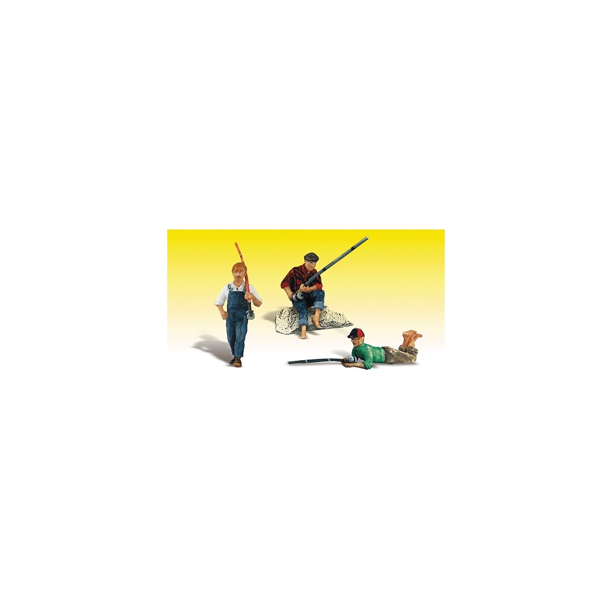Scenic Accents(R) Figures -- Fishing Buddies pkg(3), G, Woodland Scenics 2569