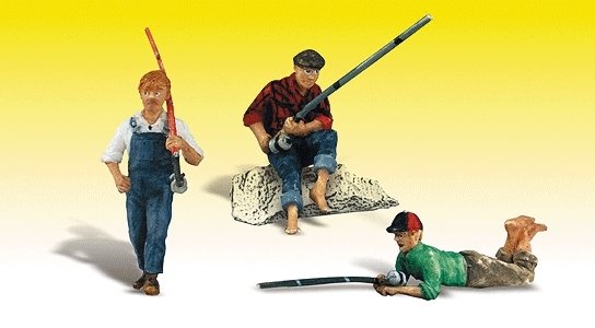Scenic Accents(R) Figures -- Fishing Buddies pkg(3), G, Woodland Scenics 2569