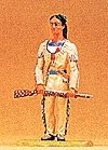 Karl May Wild West Figures: 1:25 -- Winnetou, Holding Decorated Rifle, 1/25, Preiser Kg 54961
