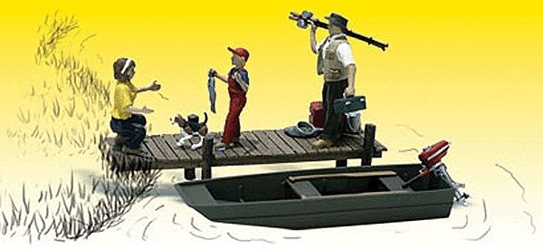 Scenic Accents(R) Figures -- Family Fishing pkg(3), O, Woodland Scenics 2756