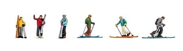 Cross-Country Skiiers -- pkg(6), HO, Noch Gmbh & Co 15823