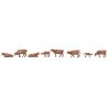 Allgau Swiss Cattle -- Brown pkg(8), HO, Faller Gmbh 151922