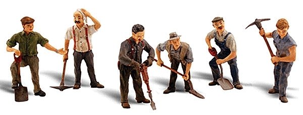 Scenic Accents(R) -- Road Crew pkg(6), O, Woodland Scenics 2761