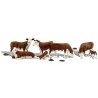 Hereford Cows - Scenic Accents(R) -- pkg(7), O, Woodland Scenics 2767
