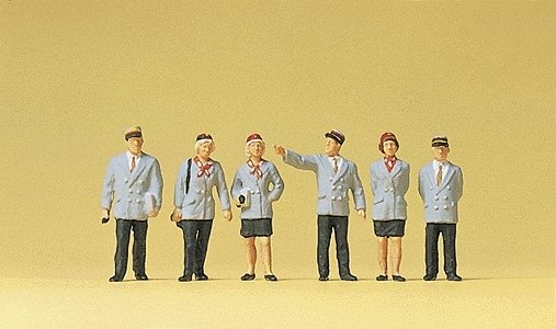 Working People -- Belgian Railway Personnel pkg(6), HO, Preiser Kg 10491