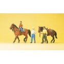 Sports & Recreation -- Riders w/Horses 1, HO, Preiser Kg 10500