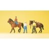 Sports & Recreation -- Riders w/Horses 1, HO, Preiser Kg 10500