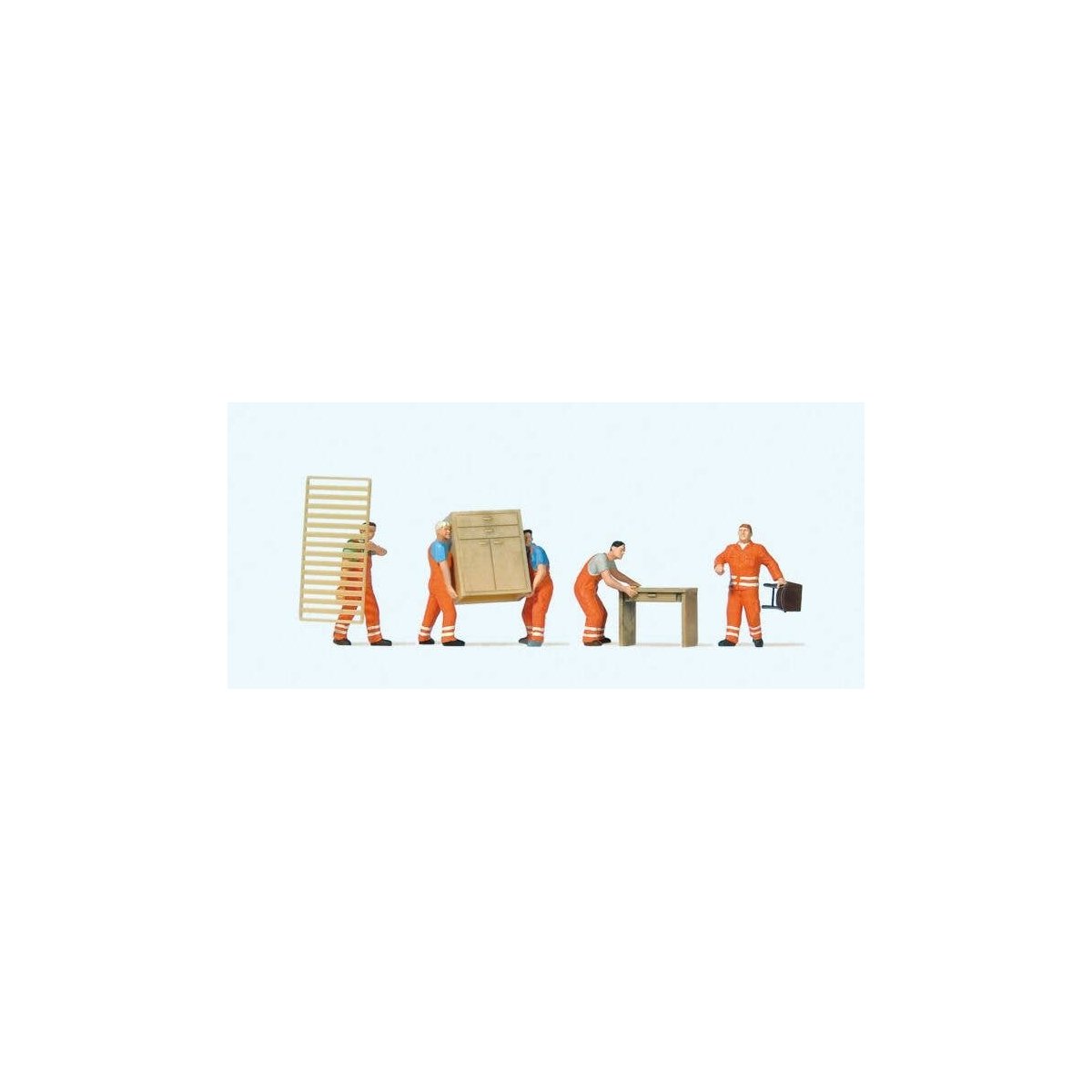 Working People -- Furniture Movers pkg(5), HO, Preiser Kg 10714