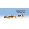 Parents & Children w/Sandbox & Swing -- pkg(5), N, Noch Gmbh & Co 36590