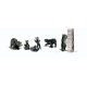 Scenic Accents(R) Animal Figures -- Black Bears pkg(6), O, Woodland Scenics 2737