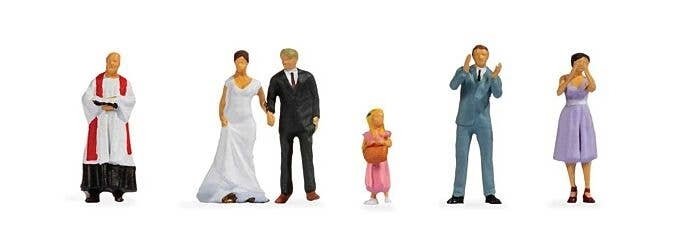 Wedding Couple -- Preist, Couple, Flower Girl, 2 Guests, N, Noch Gmbh & Co 36862