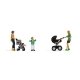 Mothers with Children -- 2 Moms, 2 Kids, 2 Strollers, HO, Noch Gmbh & Co 15584