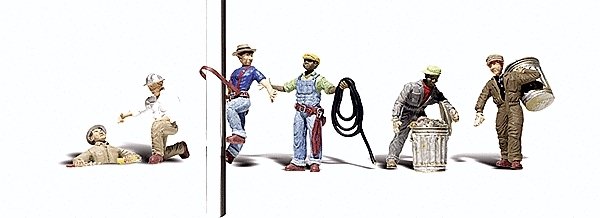 Scenic Accents(R) Figures -- City Workers pkg(6), O, Woodland Scenics 2742